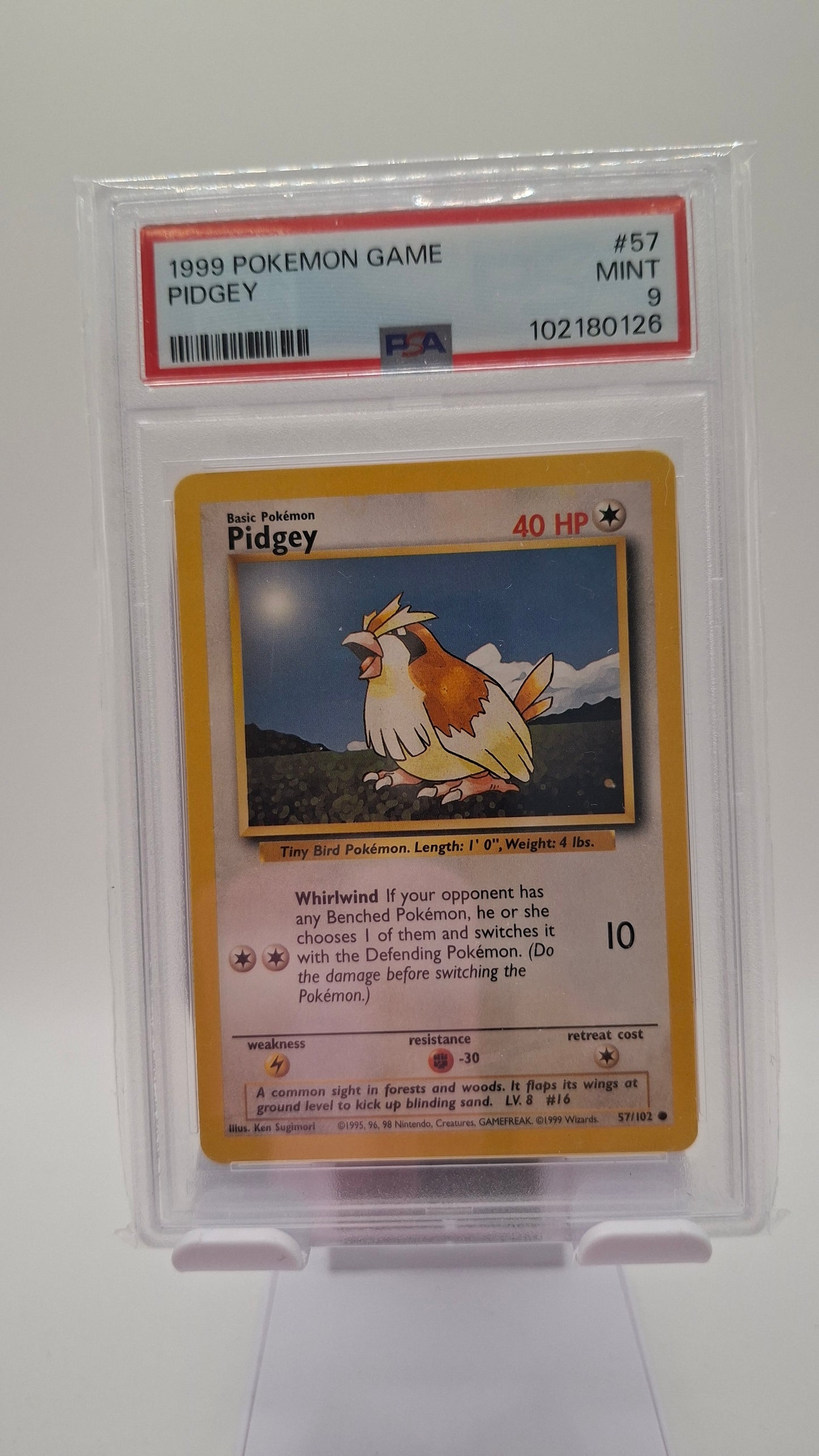 Base Set Pidgey 57 PSA 9