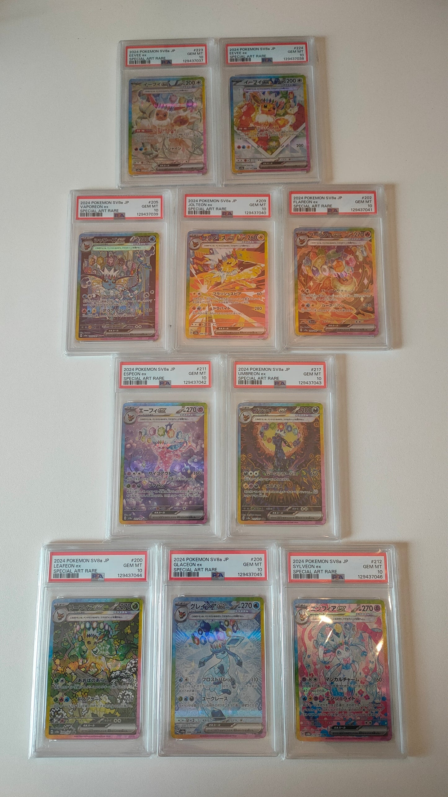 Eeveelution Set Subsquential SAR JP PSA 10