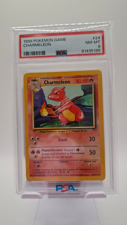 Base Set Charmeleon 24 PSA 8