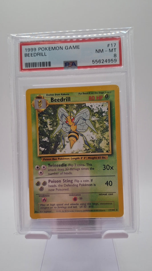 Base Set Beedrill 17 PSA 8