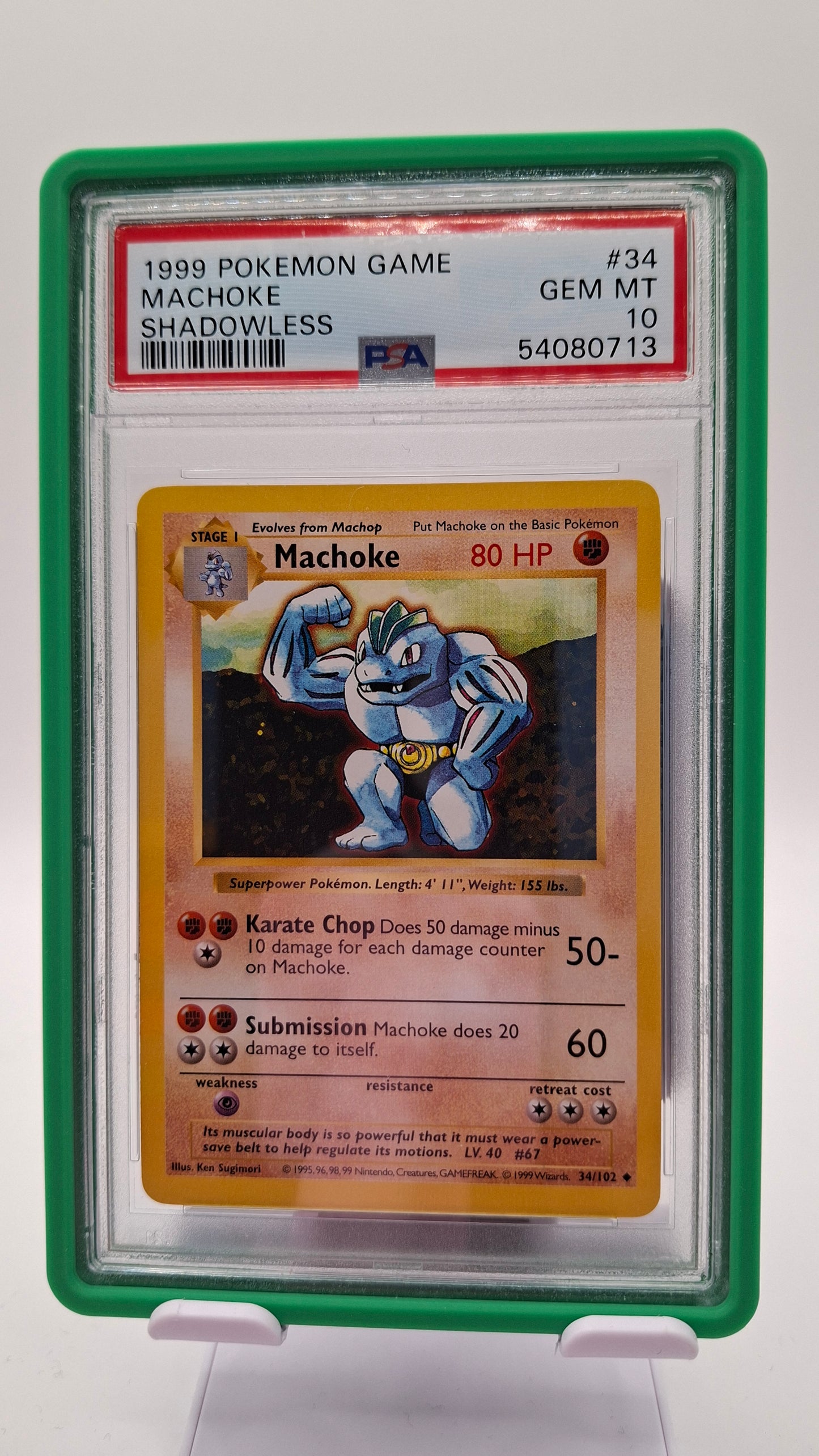 Machoke Shadowless 34 PSA 10