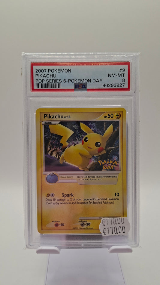 Pikachu Pokemon Day 9 PSA 8