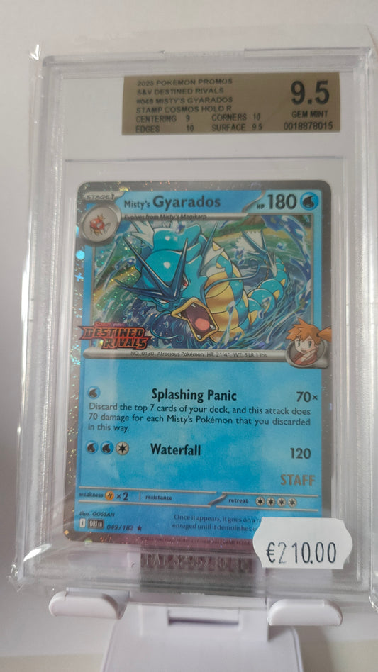 Misty's Gyarados STAFF Destined Rivals Promo BGS 9.5