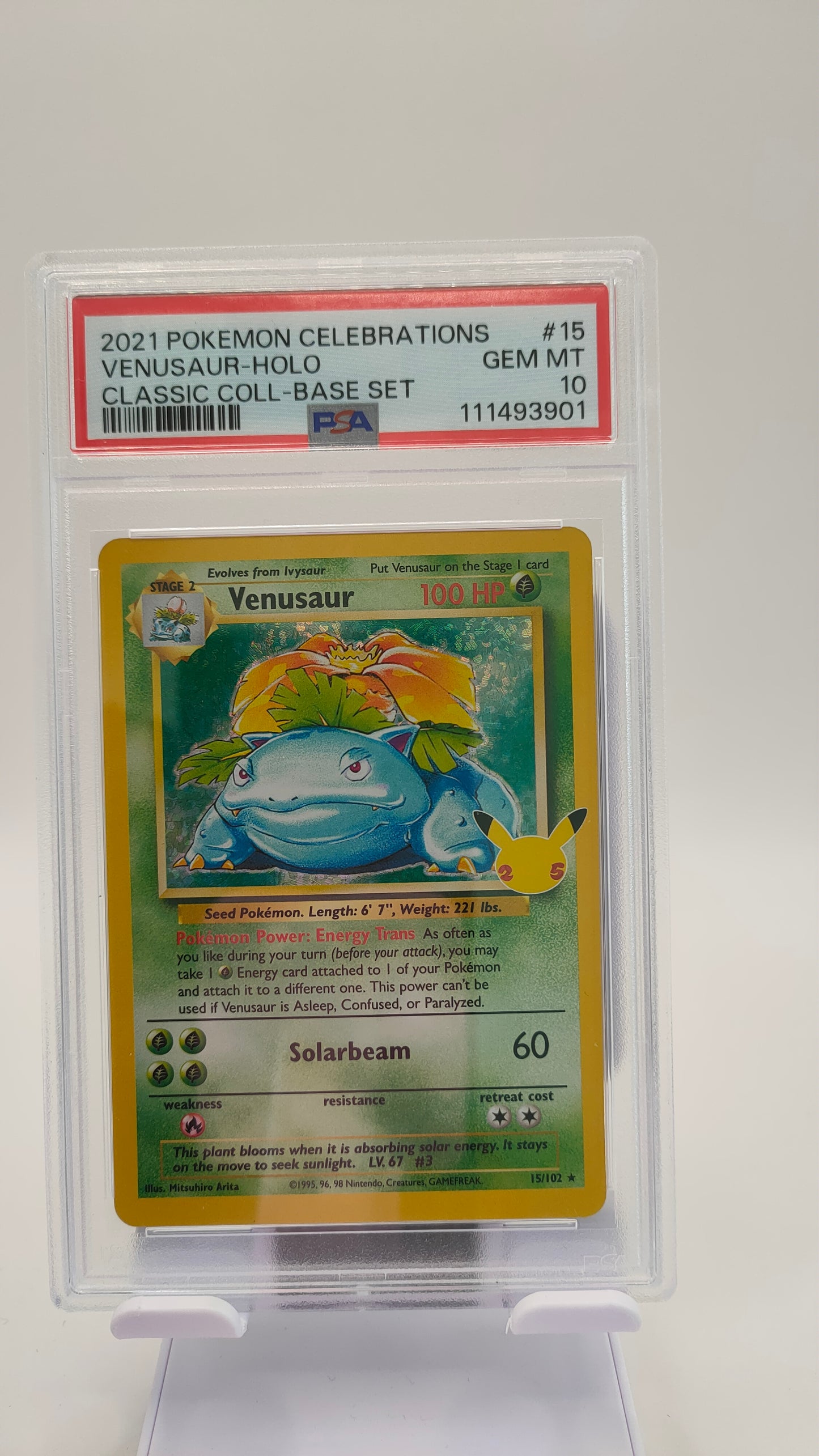 Base set Trio Celebrations Classic Collection PSA 10
