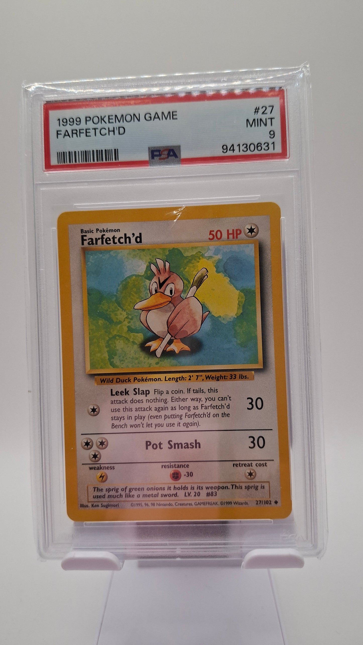 Base Set Farfetch'd 27 PSA 9