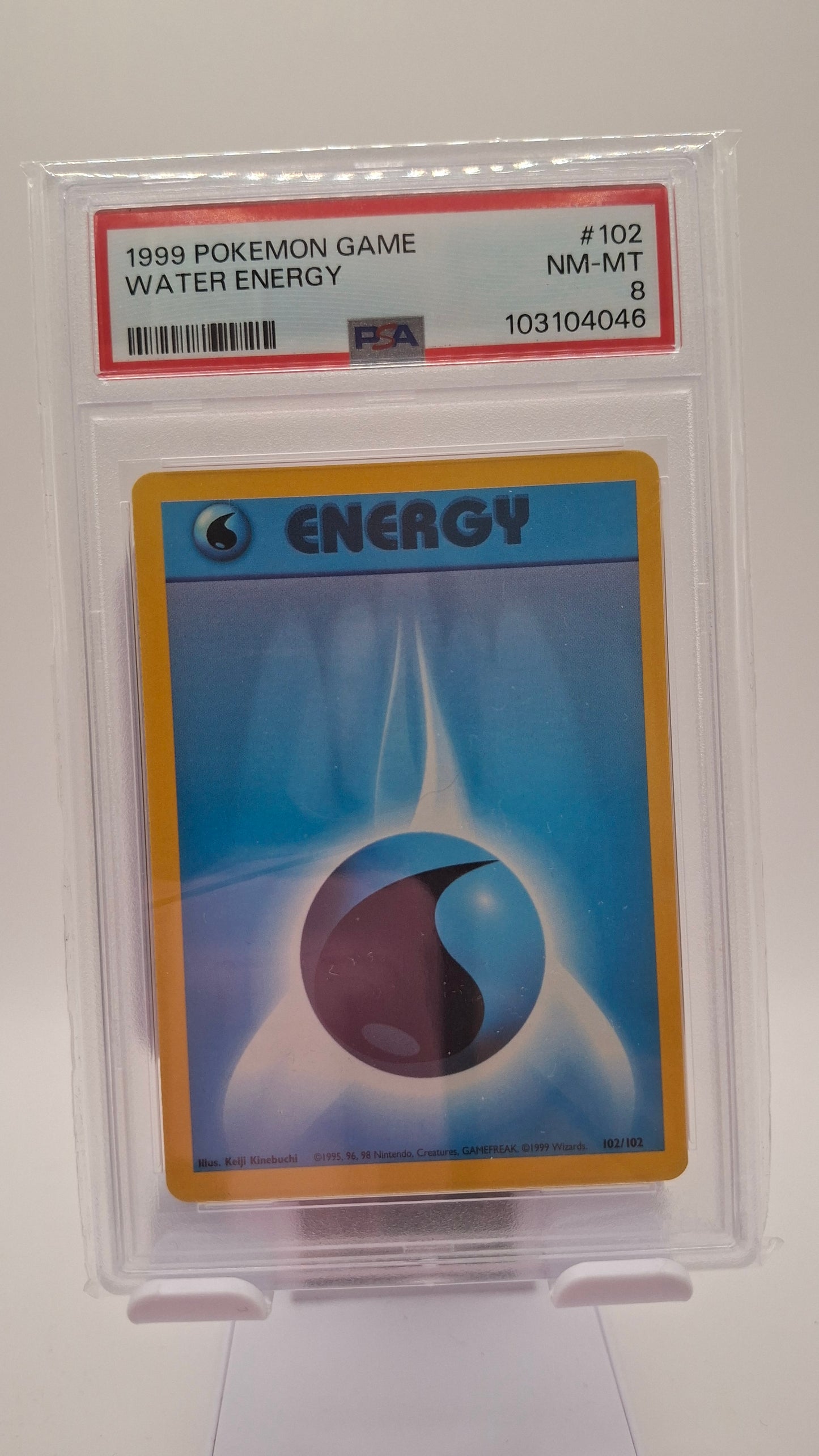 Base Set Water Energy 102 PSA 8