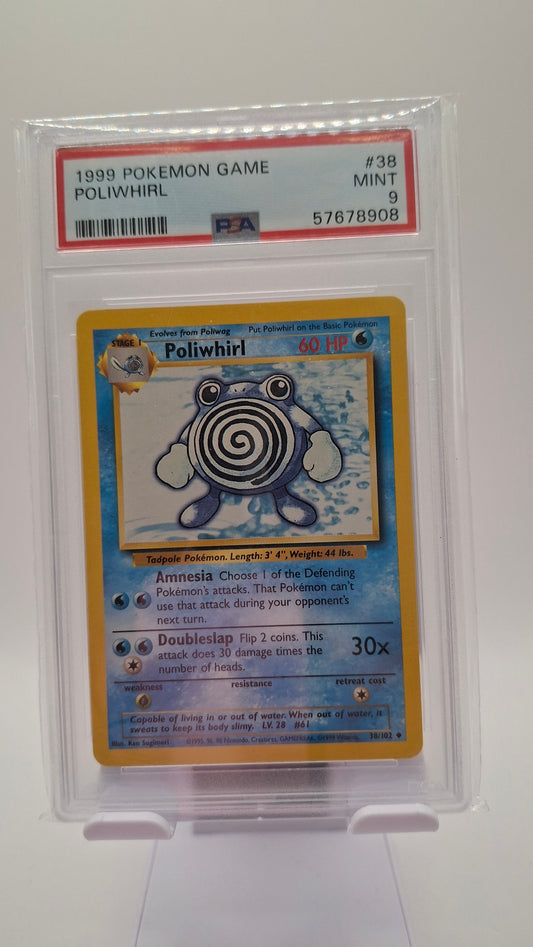 Base Set Poliwhirl 38 PSA 9