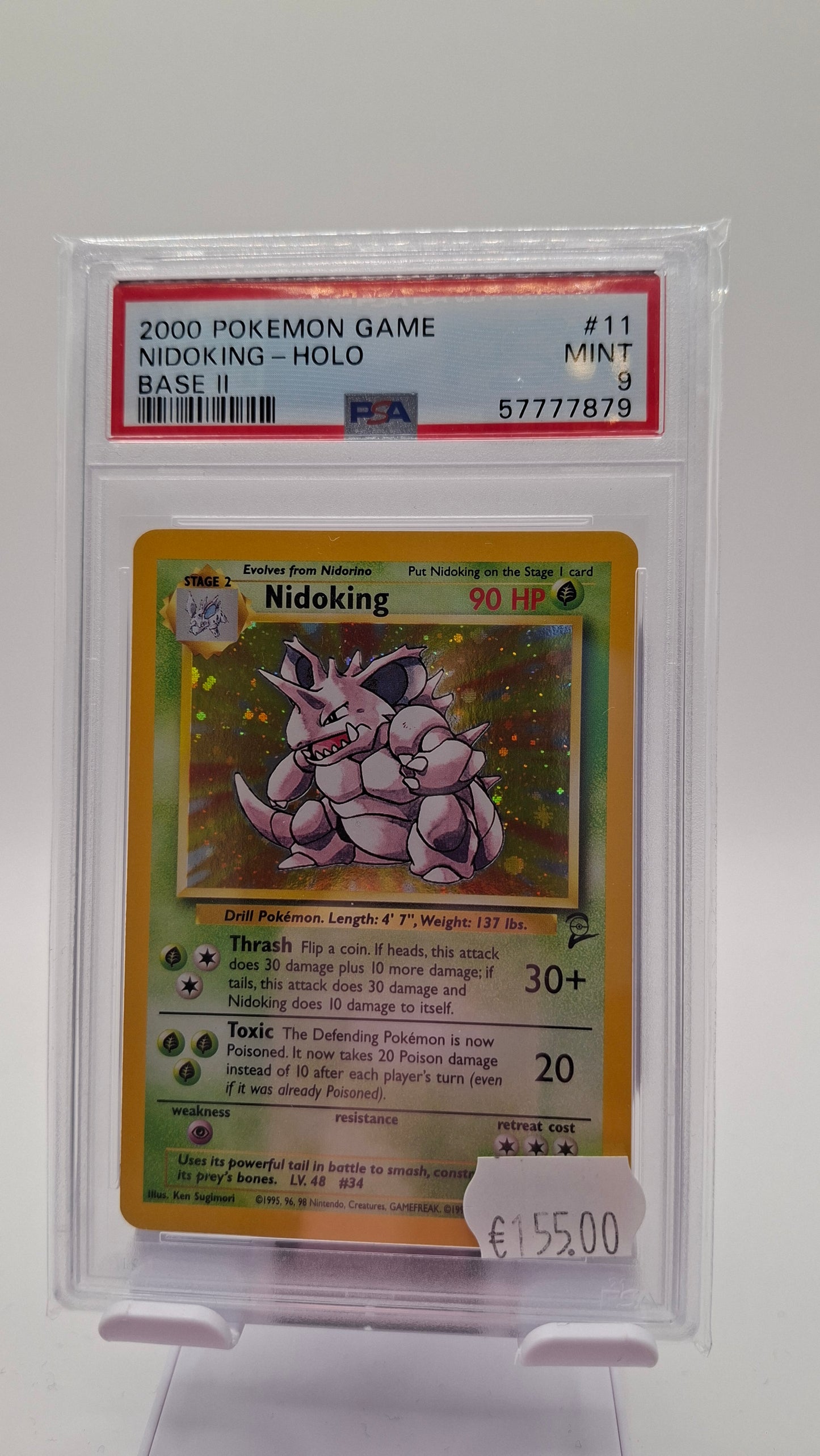 Nidoking Base 2 PSA 9