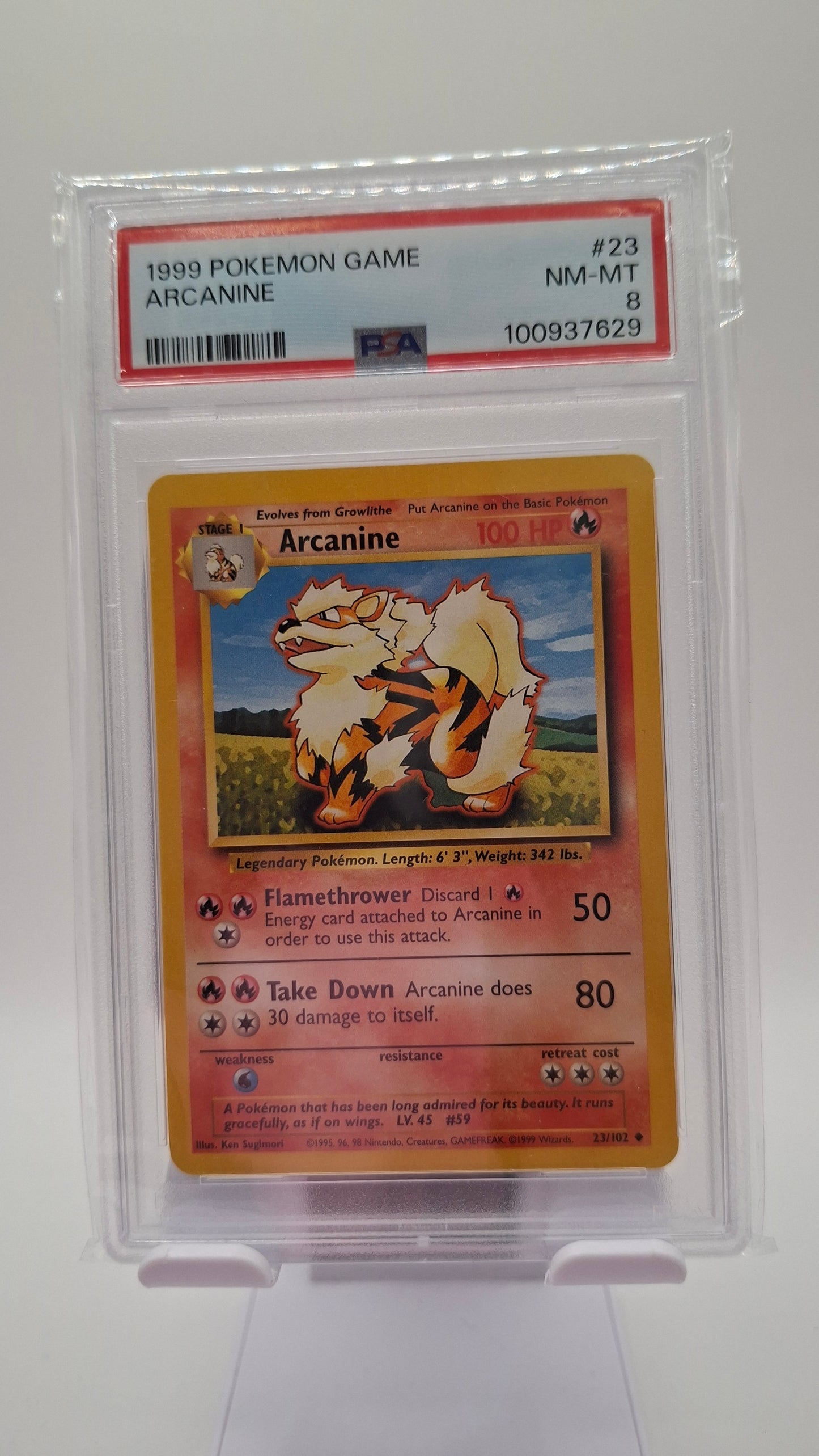 Base Set Arcanine 23 PSA 8