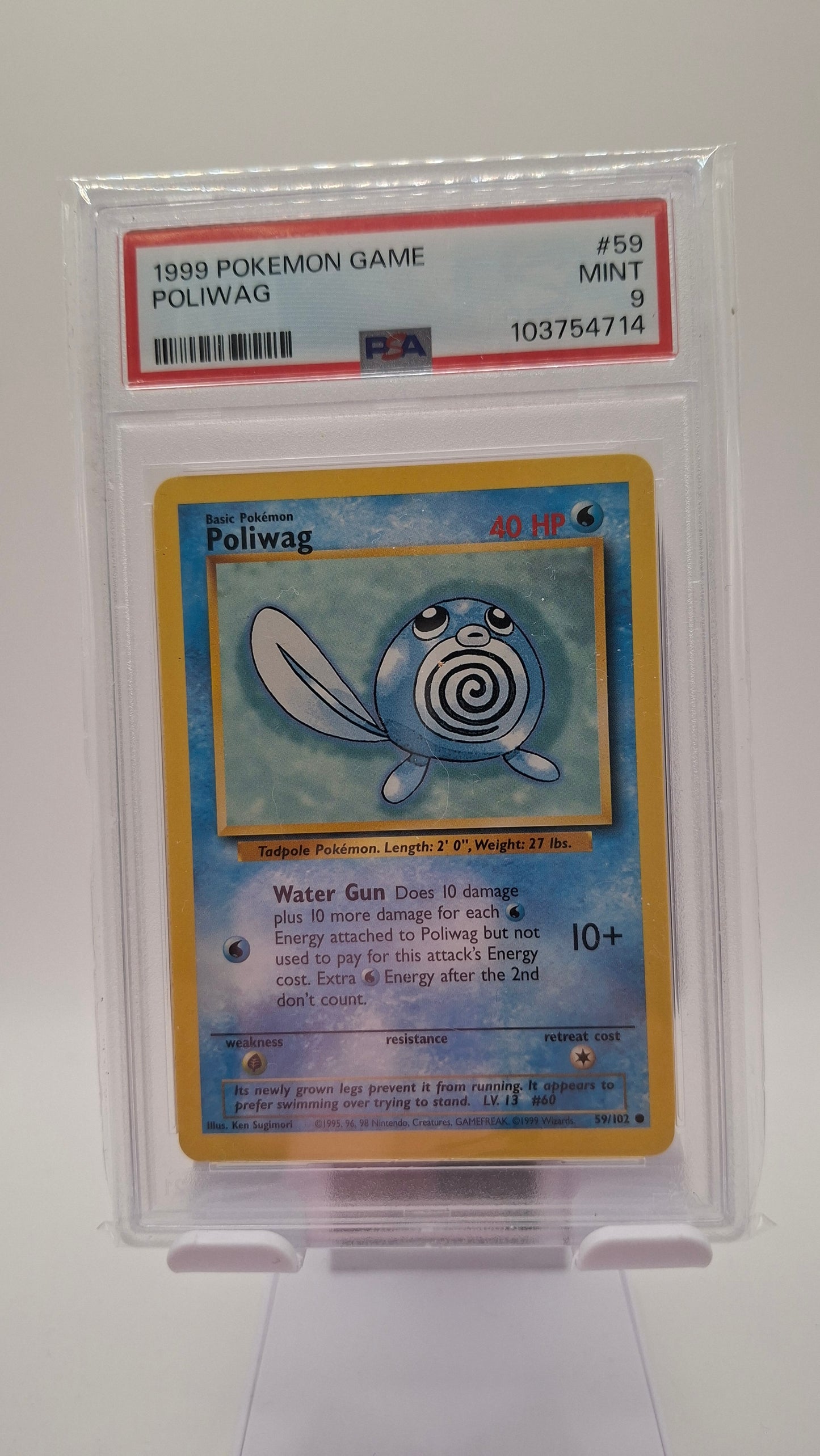 Base Set Poliwag 59 PSA 9
