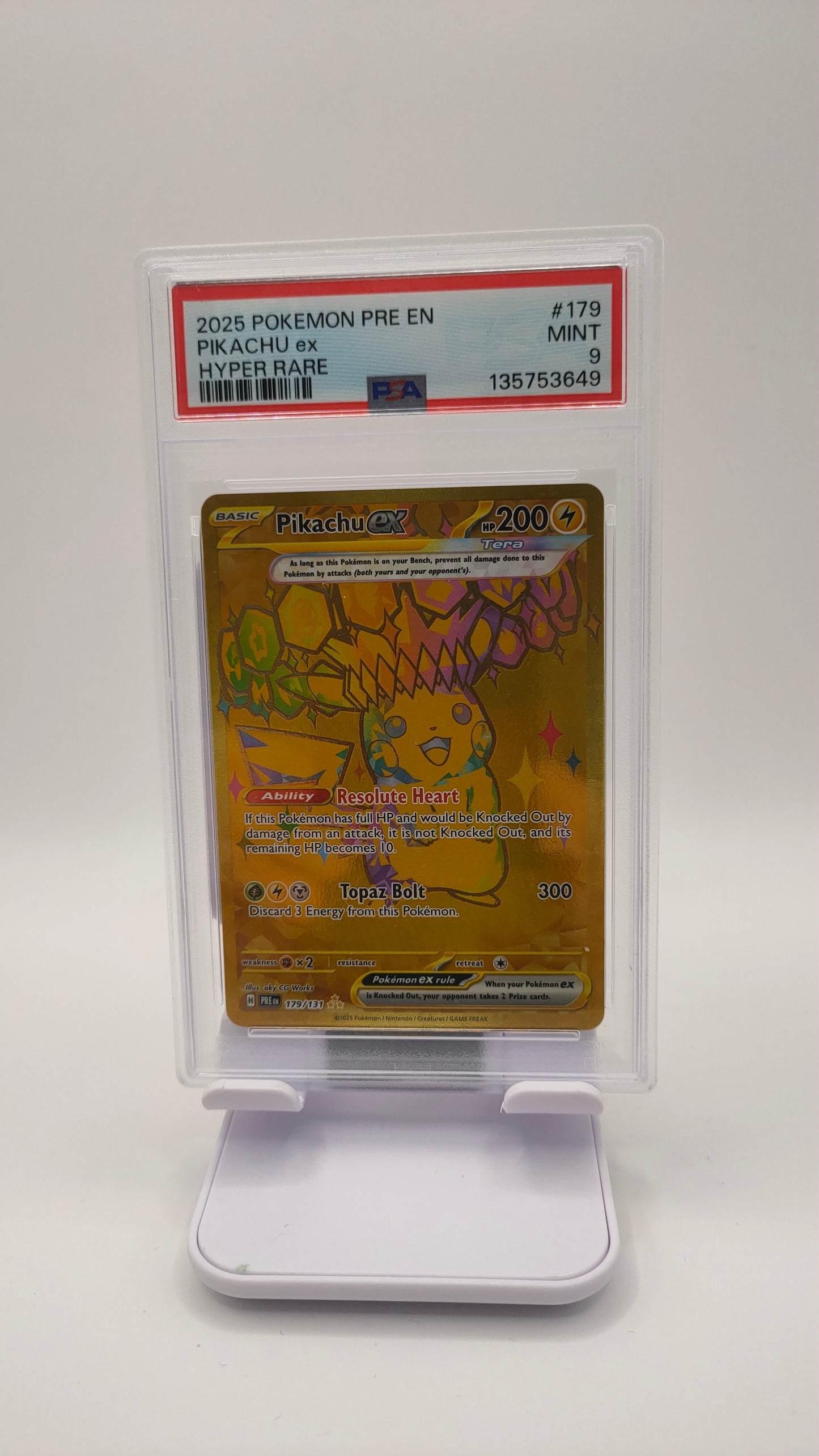 Gold Pikachu 179 PSA 9