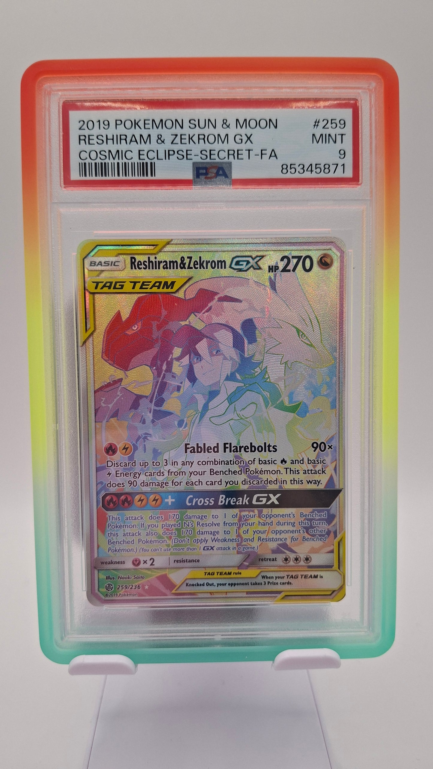 Reshiram & Zekrom 259 PSA 9