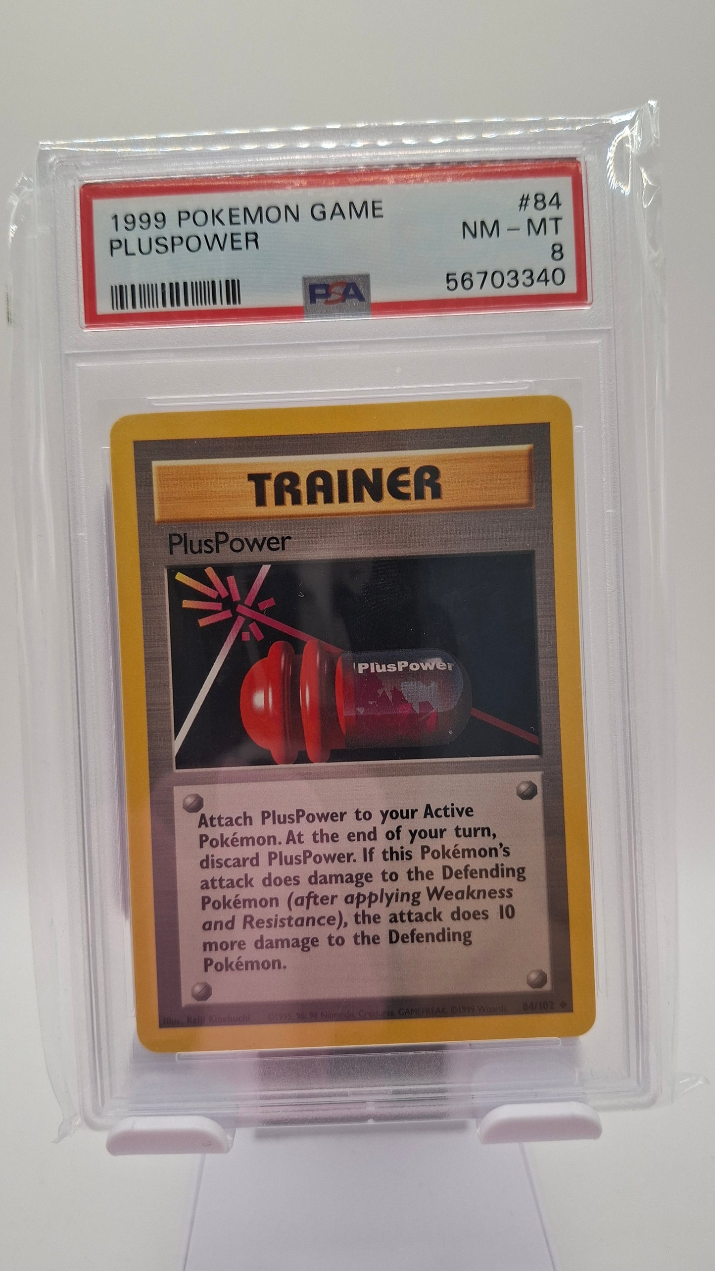 Base Set Pluspower 84 PSA 8
