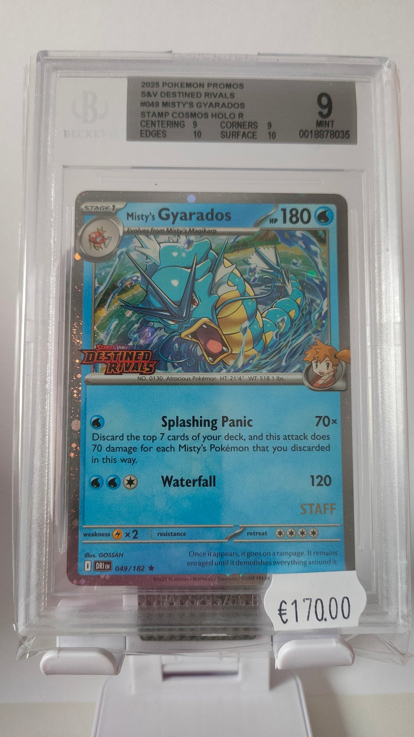 Misty's Gyarados STAFF Destined Rivals Promo BGS 9