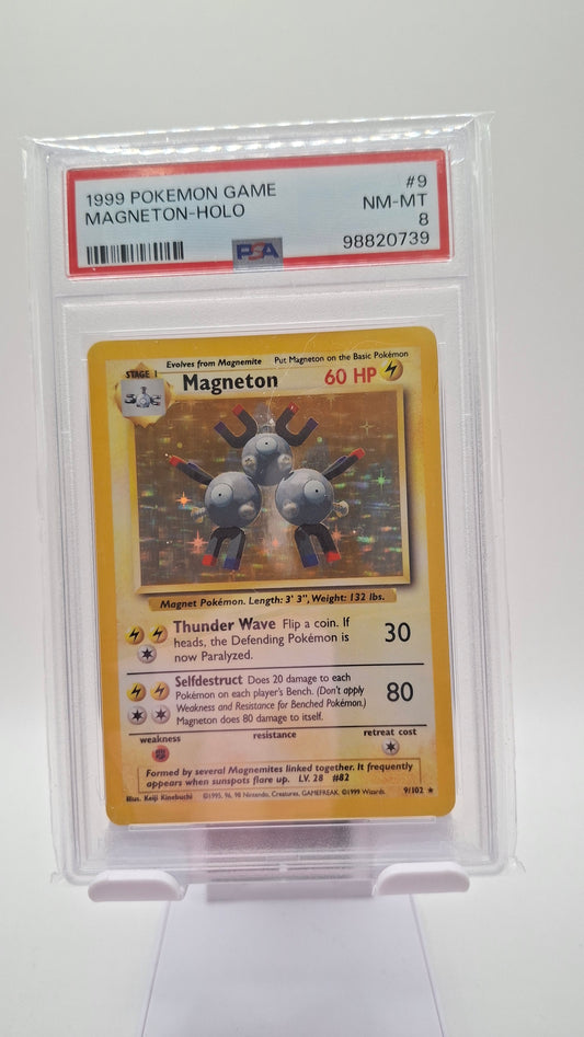 Base Set Magneton Holo 9 PSA 8
