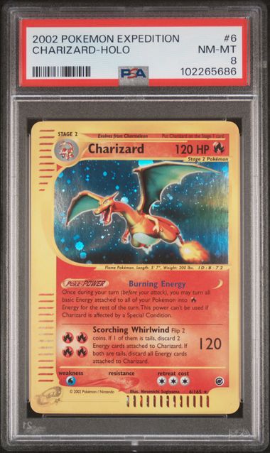 Charizard Expedition Holo 6 psa 8